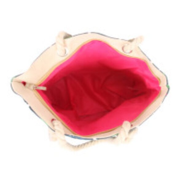 Llama & Cactus / Heart Tote & Zip Pouch/Wallet - Navy/ White/Green - NWT - Picture 8 of 9